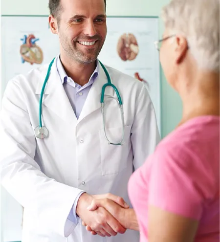 Doctor with Patient smiling